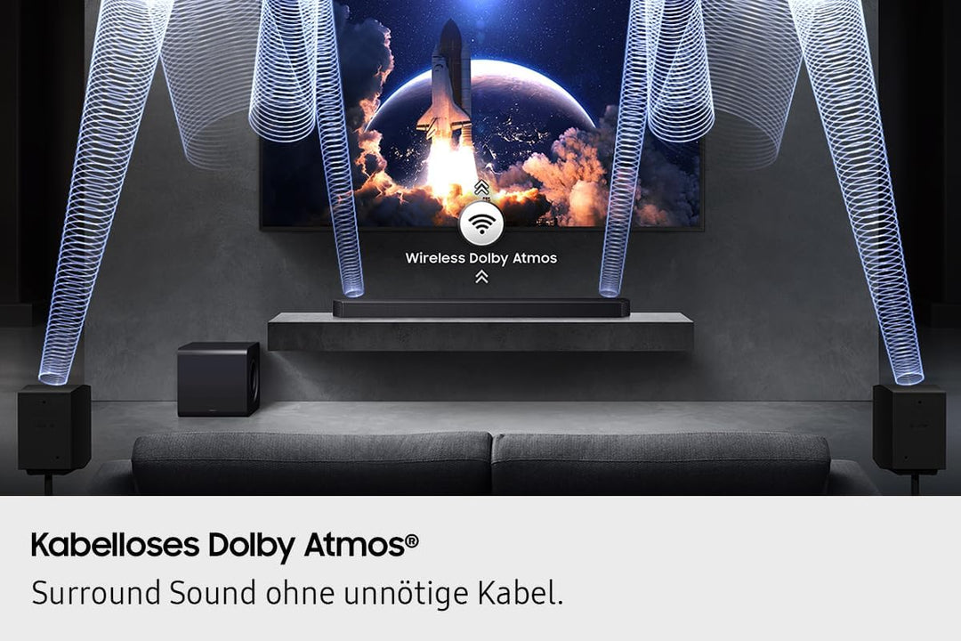 SAMSUNG HW-Q935GF Q-Series 9.1.4-Kanal-Soundbar für Fernseher, Kabelloser 6,5"-Subwoofer, 2.0.2-Kana