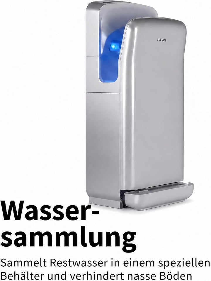 FG2006H Automatischer doppelseitiger Jet-Händetrockner, 240V, Silber
