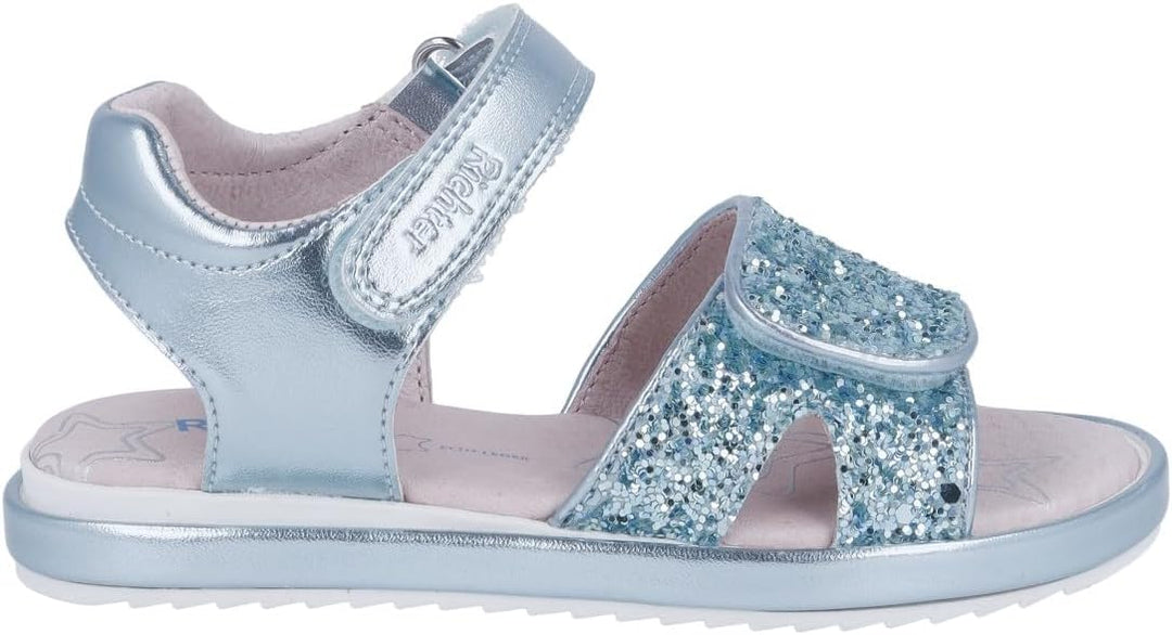 Richter Kinderschuhe Mädchen Halbschuhe Klett Sandale Rosa Freizeit, 26 EU Turquoise