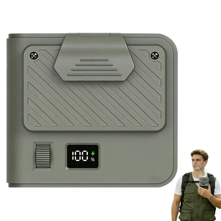 Tragbarer Ventilator Akku, Tragbarer Hüftclip-Lüfter, Klein T Shirt Ventilator mit Clip, Aufladbarer