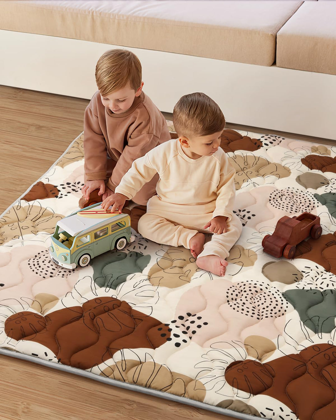 Blissful Diary Krabbelmatte Baby Spielmatte 180x150cm Krabbeldecke für Baby | Faltbar Baby Teppich,