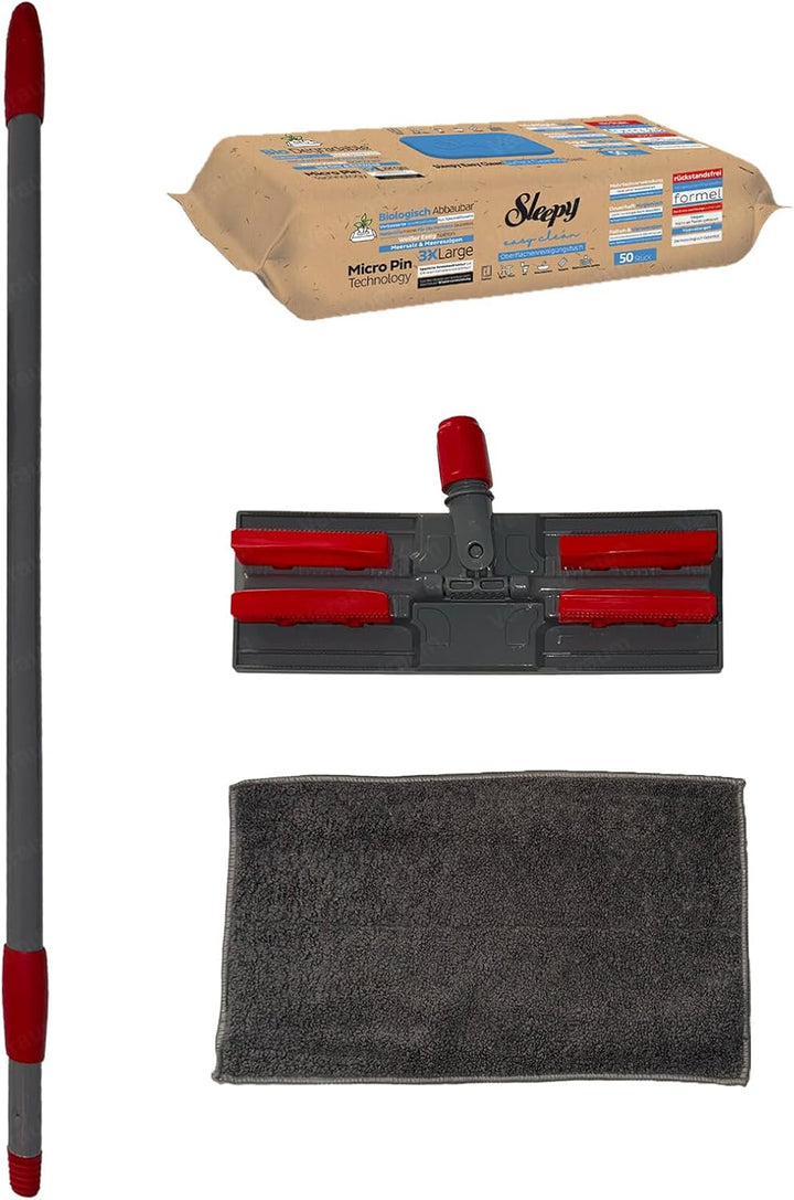 Sleepy Easy Clean kompatibles Bodenwischerset mit Mikrofaserbezug & Sleepy Easy Clean Oberflächen- &