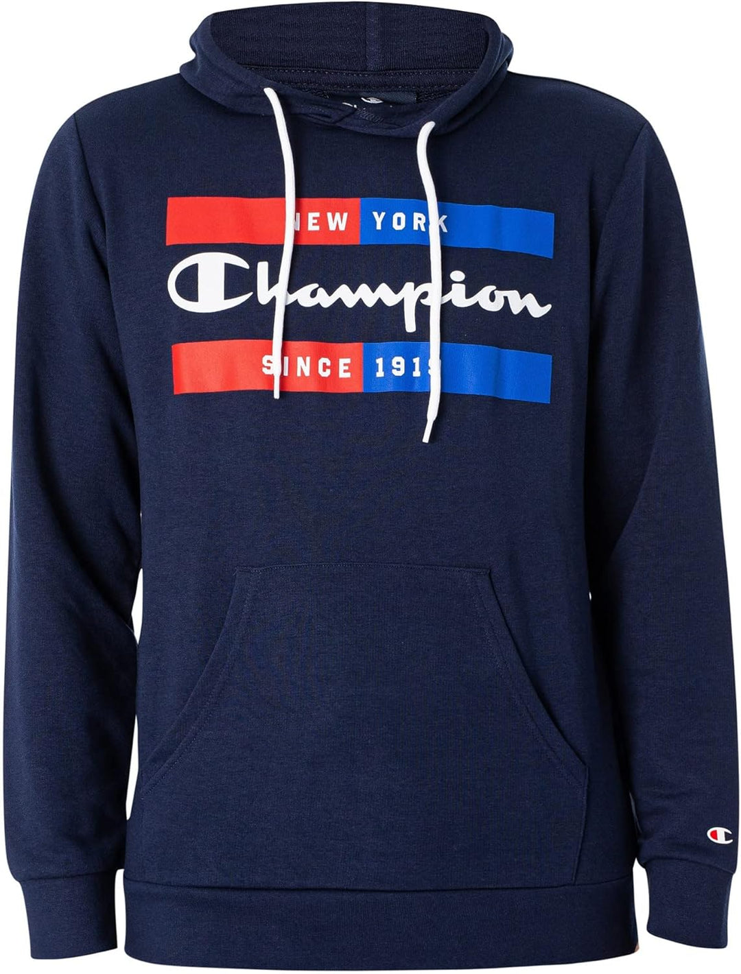 Champion Herren Legacy Graphic Shop Authentic Powerblend Terry Box Logo Kapuzenpullover L Marineblau