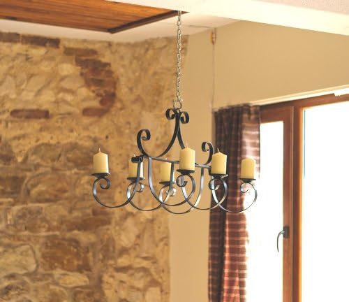 DanDiBo Kronleuchter Schloss 60cm Kerzenhalter Kerzenständer Hängeleuchter aus Metall