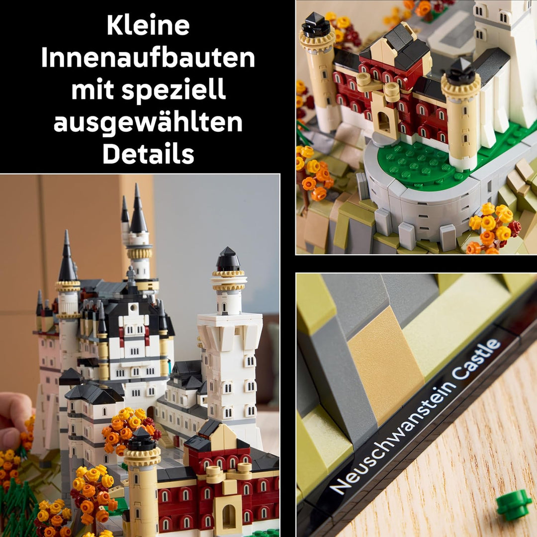 LEGO Architecture Schloss Neuschwanstein - Kreatives Bastelset und Konstruktionsspielzeug - Spielzeu