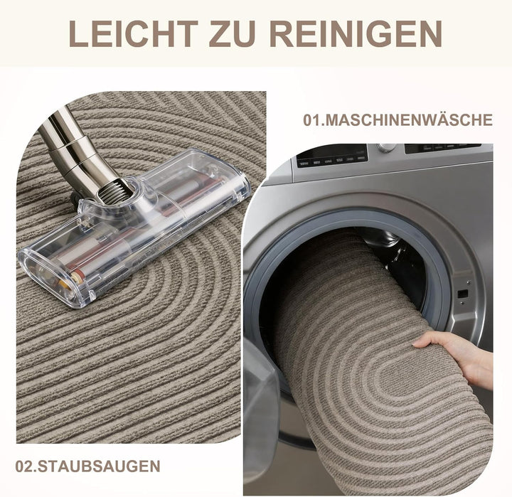 FEOMOS Fussmatte Innen Aussen 60x90cm, rutschfeste Schmutzfangmatte mit Saugkraft, Fussmatte Waschba