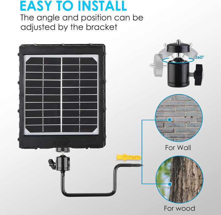 Folgtek 8000mAh Solarpanel 12V/1.2A, 9V/1.6A, 6V/2.4A Ausgang, Externer Eingang 5 V/2A IP66 Wasserdi