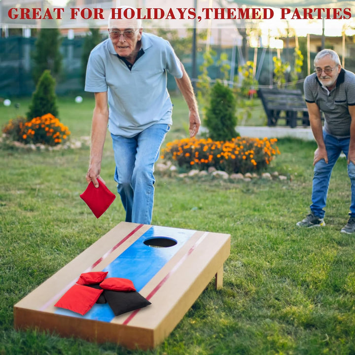 Cornhole Säcken,15x15cm Cornhole Sitzsack Set,8 säcke Cornhole Bags, Corn Hole Wurfsäckchen Sitzsäck