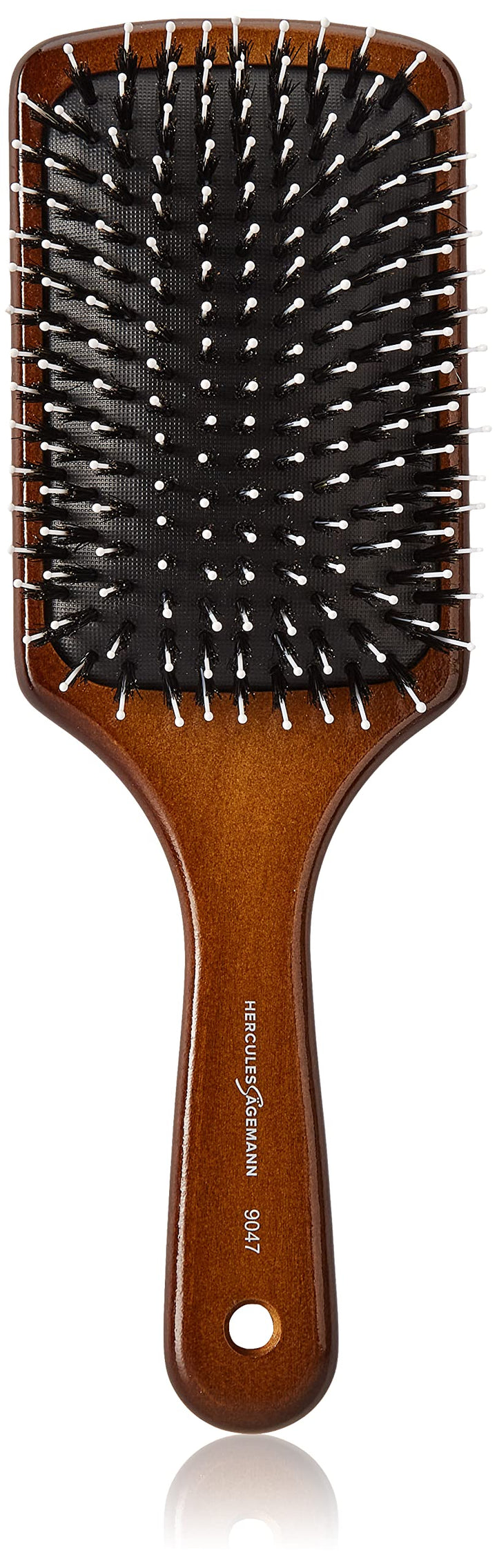 HERCULES SÄGEMANN - 9047 Paddle Brush | Pflegende Naturhaarbürste | Wildschweinborsten Bürste mit Po