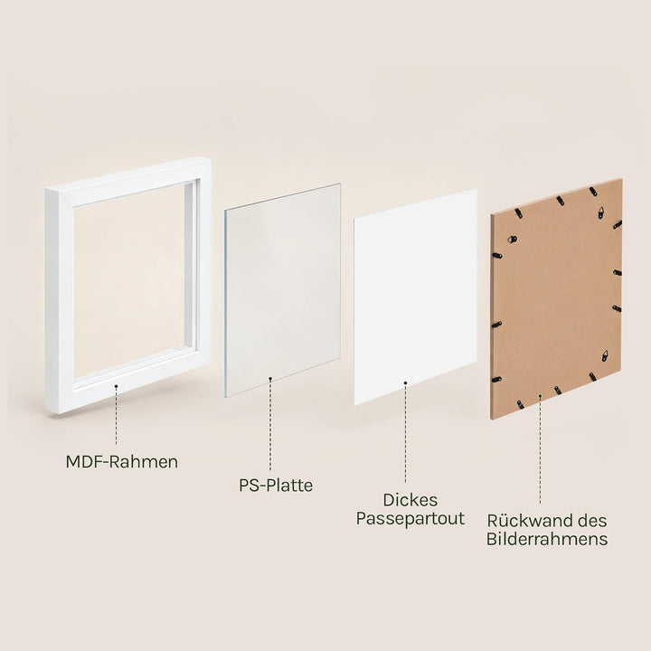 EUGAD 3D Bilderrahmen zum Befüllen, Bilderrahmen 40x40 cm, Objektrahmen, Tiefer Rahmen für Objekte b