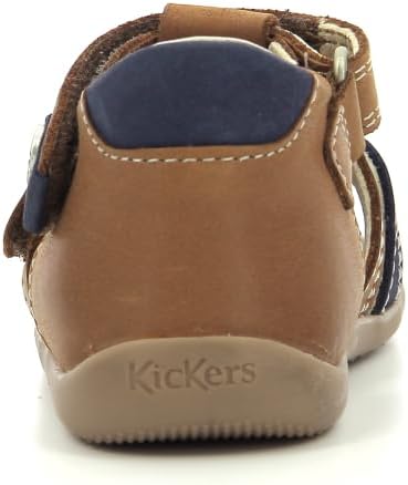 Kickers Jungen Bipod Sandale 18 EU Camel Blau, 18 EU Camel Blau