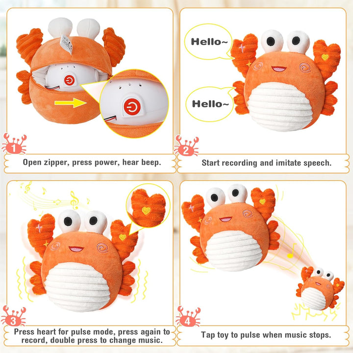 Vanplay Krabbe Baby Spielzeug, Baby Spielzeug 6 Monate Musikalische Krabbelspielzeug Geschenk 1 Jahr