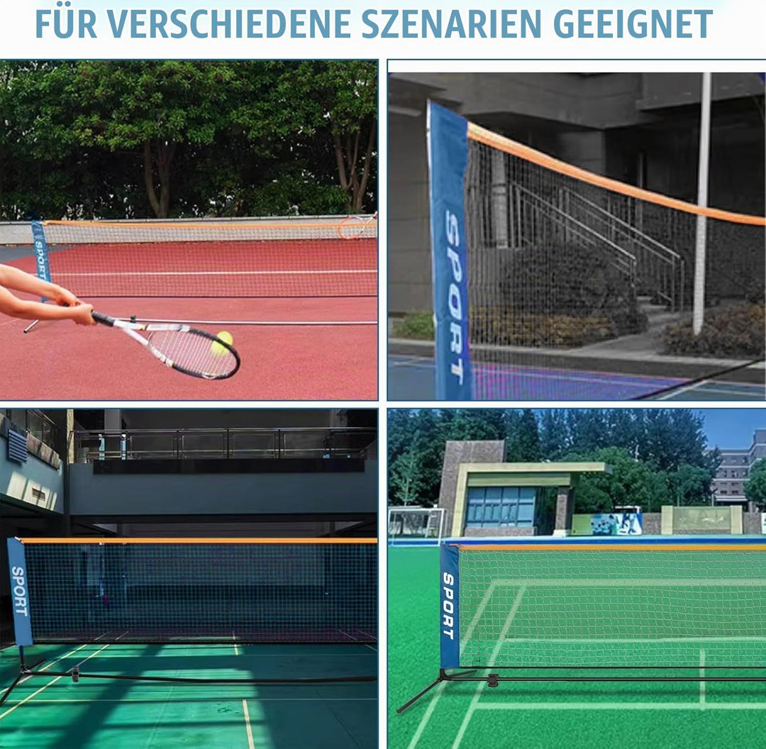 AKOZLIN Tennisnetz 10ft(3 M), Faltbares Tennistrainernetz, Leichtes Tragbares Tennisnetz für Kinder,