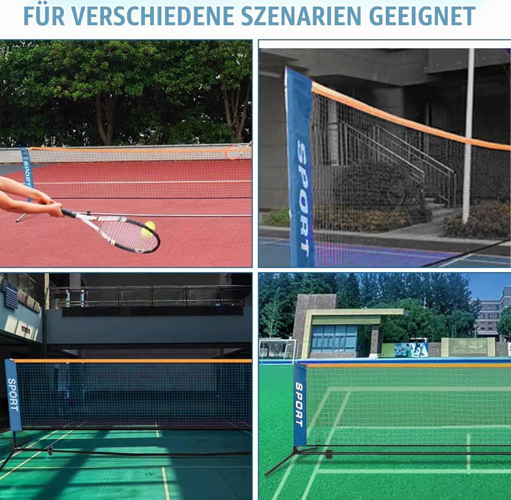 AKOZLIN Tennisnetz 10ft(3 M), Faltbares Tennistrainernetz, Leichtes Tragbares Tennisnetz für Kinder,