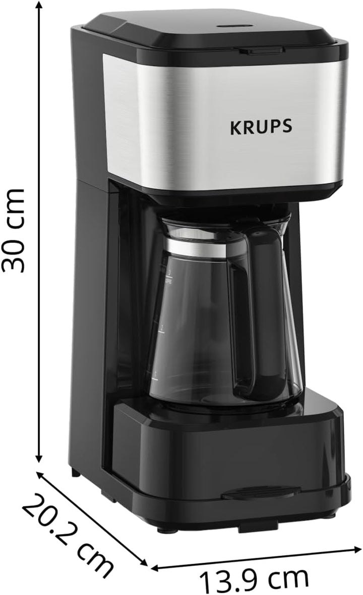 Krups Simply Brew Kaffeebereiter mit Filter 3 in 1, 3 Brühoptionen, amerikanischer Kaffee, hitzebest