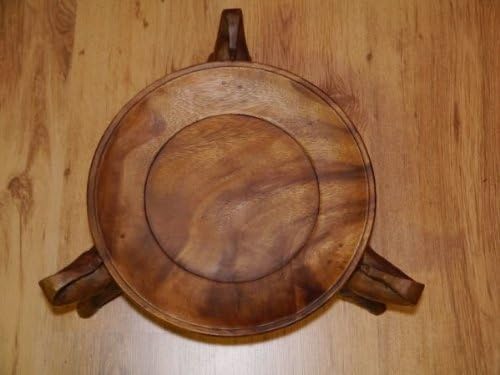 livasia Obstschale, Gebäckschale mit Elefanten aus Holz, Brotschale, asiatische Deko Schale Run, Hol