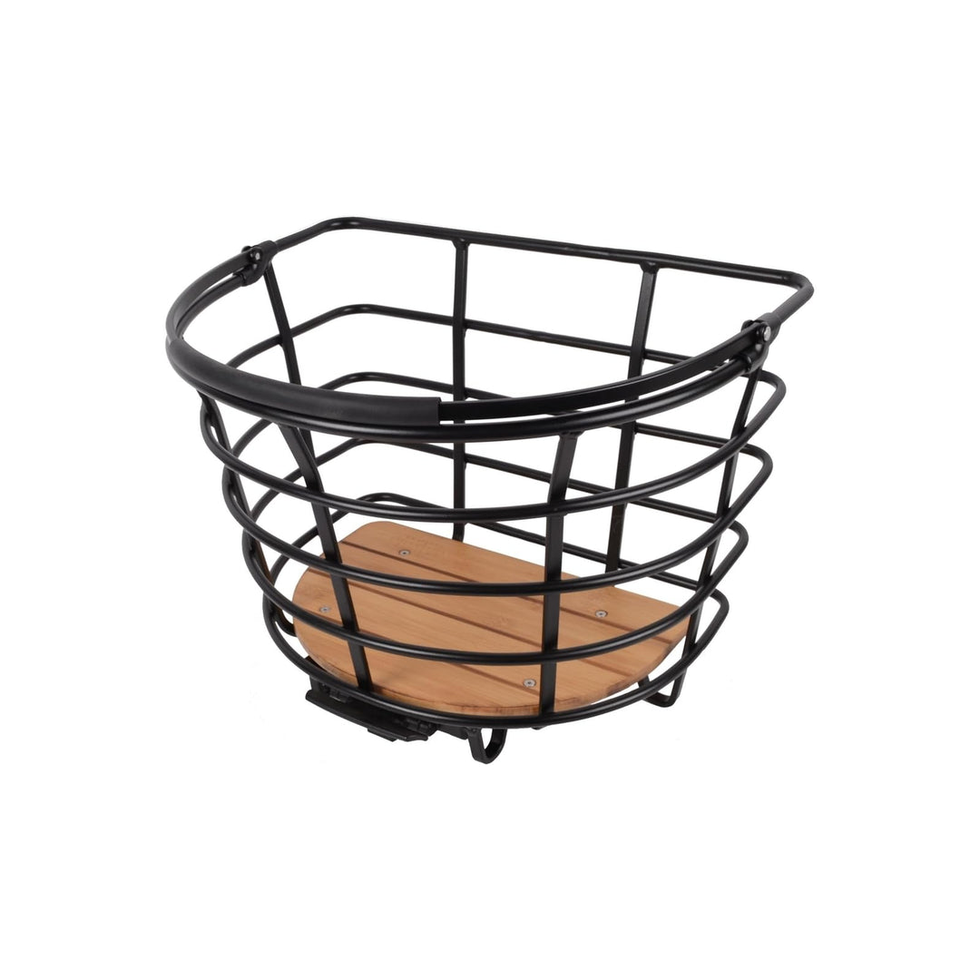 Atranvelo AtranVelo Unisex – Erwachsene Epic Curve AVS Vorderradkorb, Schwarz,Braun, 30 x 31 x 40 cm