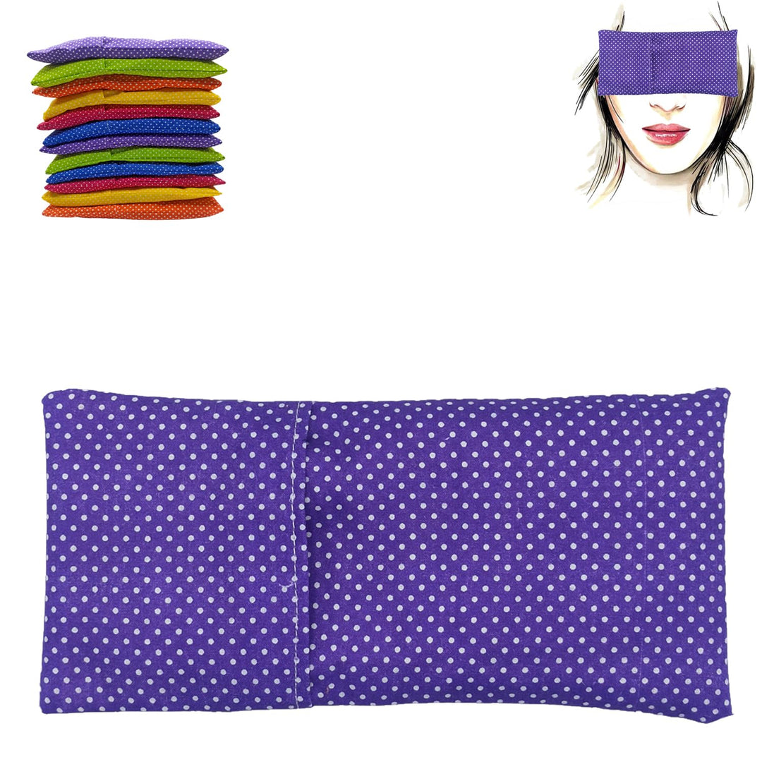 Augenkissen yoga "Pack 12 colors" (12 Füllung, 12 waschbare Bezüge) | Lavendel Samen und Reis | Yoga
