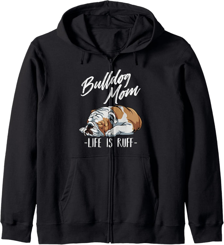 Lustige Englische Bulldogge Geschenk - Bulldog Mom Kapuzenjacke