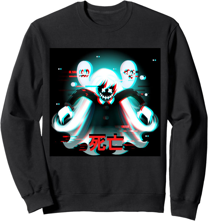 Death Kanji - Anime Maske Gothic Halloween Oni Japan Sweatshirt