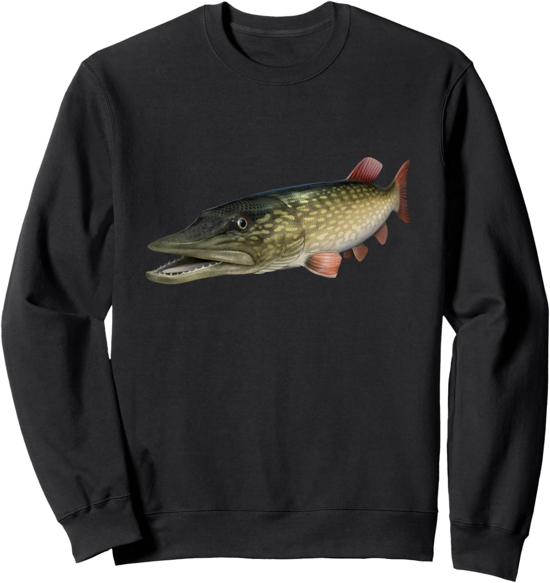 Hecht Angler Geschenk zum Hecht fangen Sweatshirt