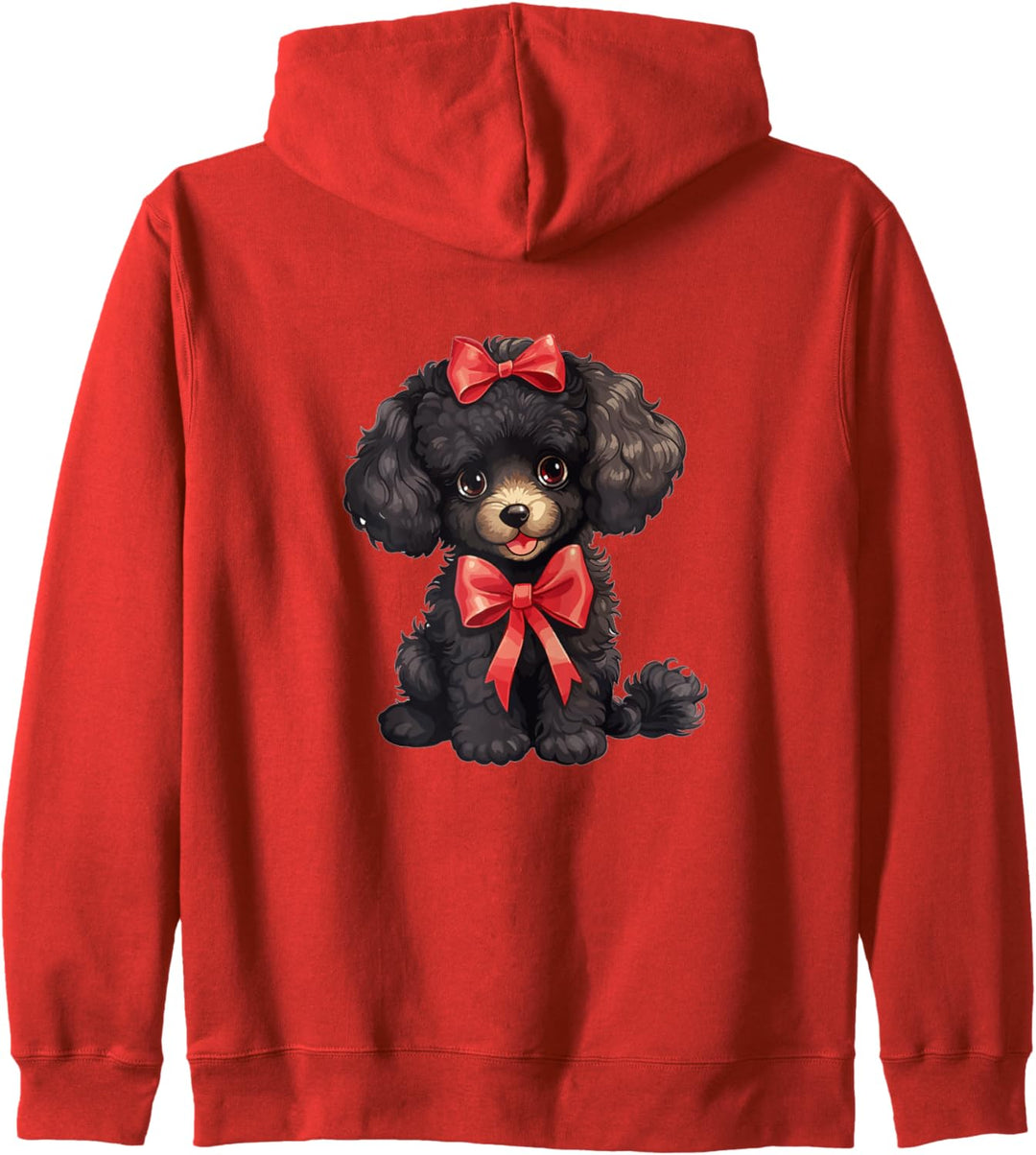 Nur mein Pudel schwarz Kapuzenjacke
