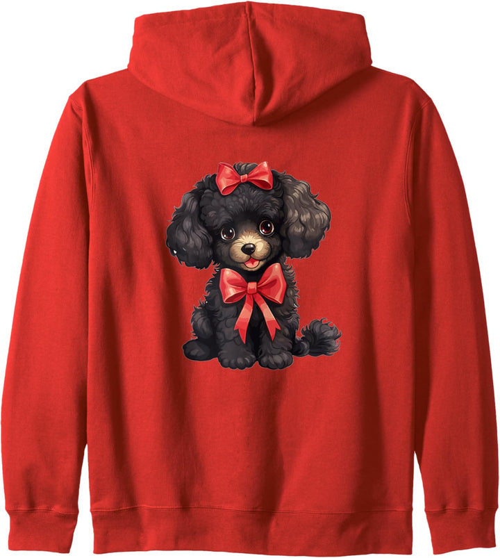 Nur mein Pudel schwarz Kapuzenjacke