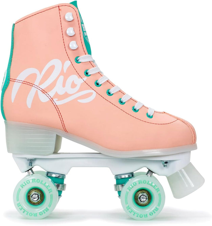 Rio Roller Script Rollschuh 2018 Peach/Green UK3J EU35.5 US4, UK3J EU35.5 US4