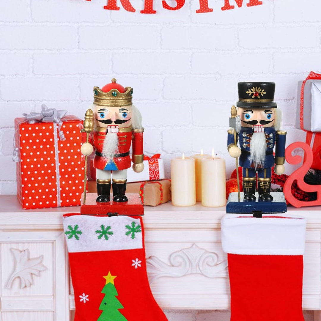 DEARMAMY Weihnachtsstrumpfhaken: 1 Satz Niedlicher Weihnachts-Nussknacker-Kleiderbügel Nussknacker-P