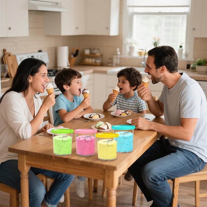 4 Stück Ersatz für Ninja Creami Deluxe Pints, Ice Cream Behälter Kompatibel mit NC501, NC500 Serie,