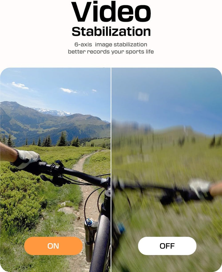 Surfola SF630 Action Cam 4K 60FPS, Unterwasserkamera 40M blankem Metall Wasserdicht Kamera 10M, WiFi