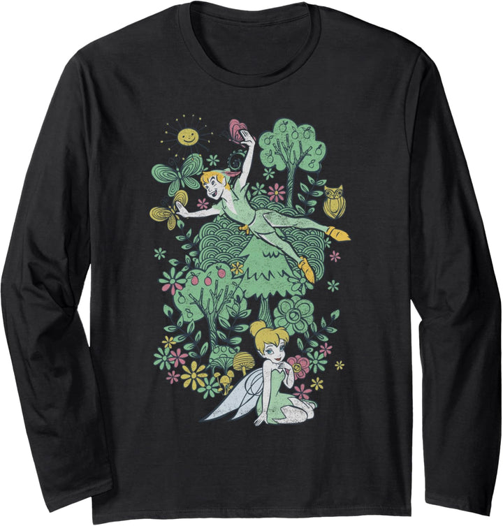 Disney Peter Pan Tinker Bell Summer Doodle Langarmshirt