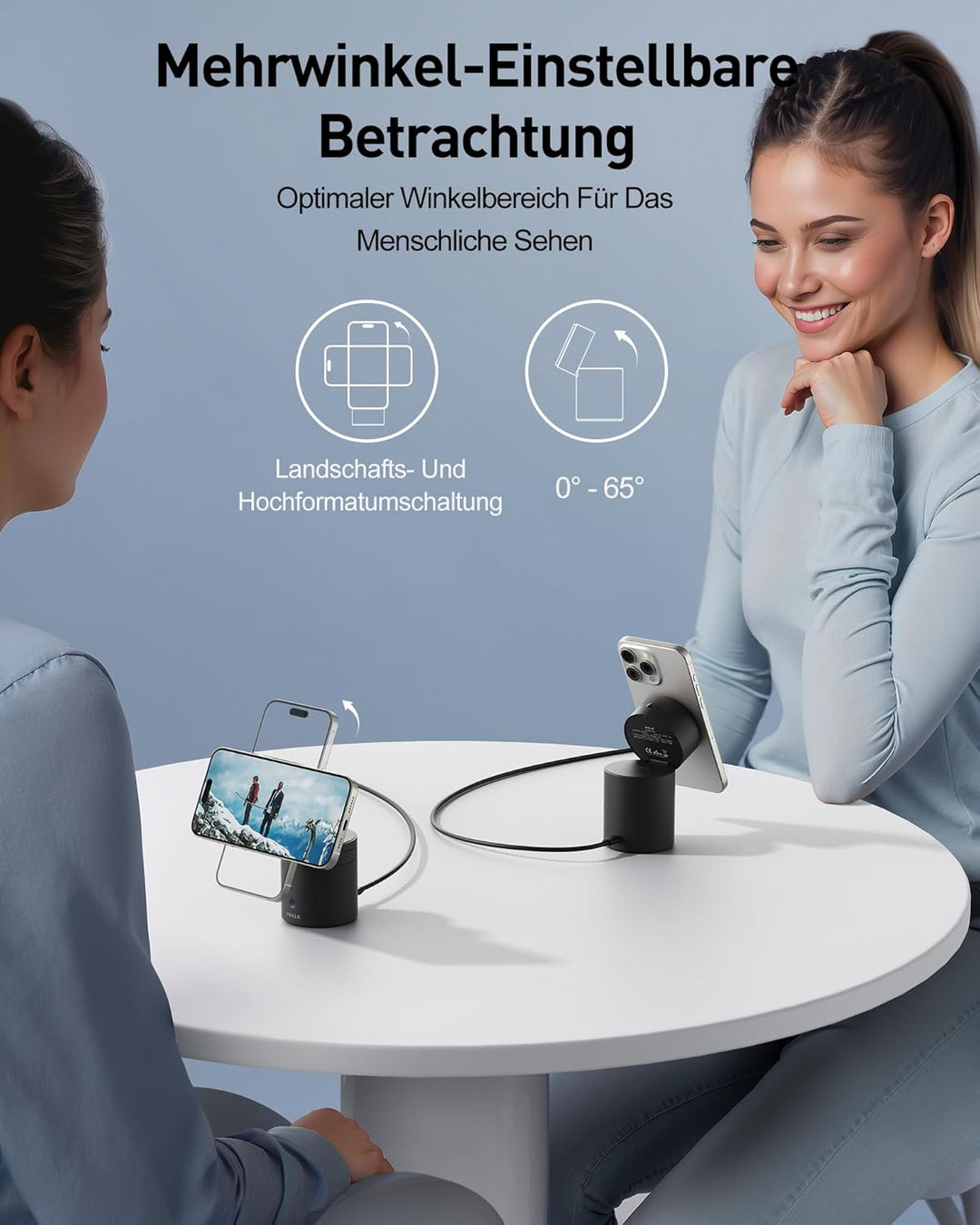 iWALK 3 In 1 Wireless Ladeständer Mit Automatischer Rotation, Ladestation Mit Magnet Für Apple Gerät