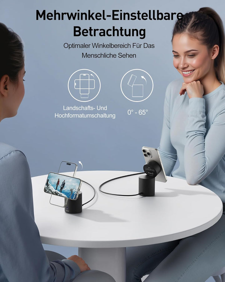 iWALK 3 In 1 Wireless Ladeständer Mit Automatischer Rotation, Ladestation Mit Magnet Für Apple Gerät