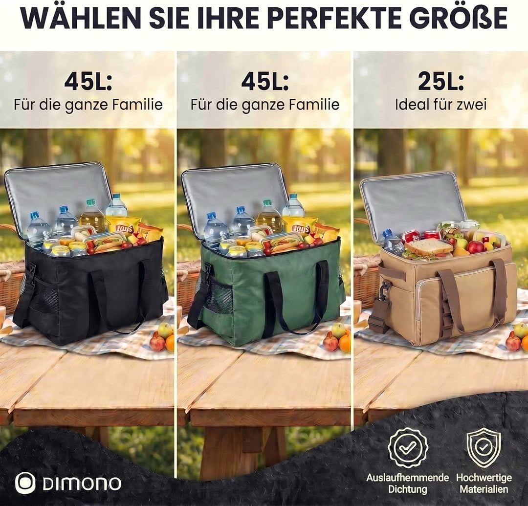XXL Kühltasche iolierte Getränke & Snack-Tasche Isotasche Picknick-Tasche für Camping Reisen Urlaub