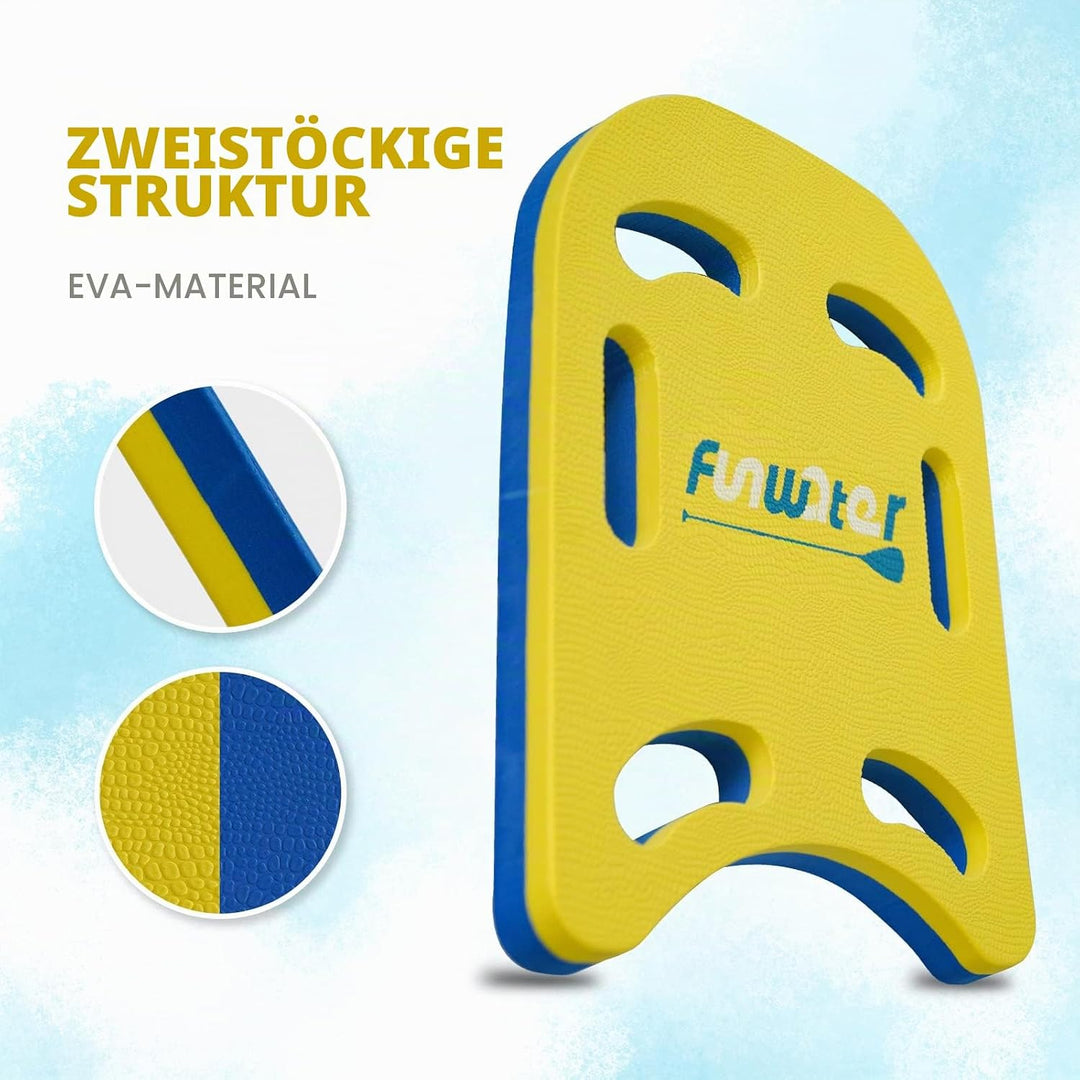 FunWater Schwimmbrett Kickboard für Kinder und Erwachsene Trainingsausrüstung PE Schaumstoff Schwimm