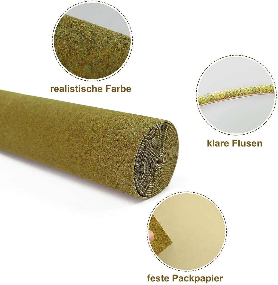 Evemodel 200*41 cm Modelleisenbahnrasen Rasenmatte Grasmatte Landschaftsbau Farblich Sortiert Wiesen