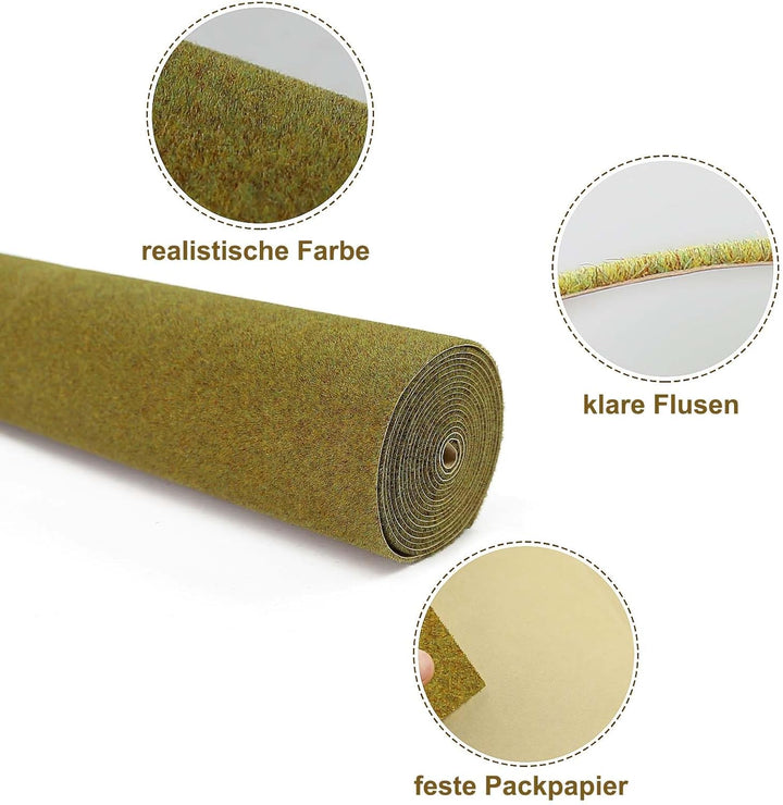 Evemodel 200*41 cm Modelleisenbahnrasen Rasenmatte Grasmatte Landschaftsbau Farblich Sortiert Wiesen