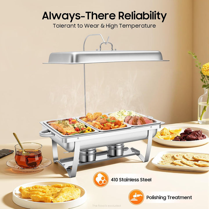 Chafing Dish Professionelle Edelstahl Speisenwärmer Catering Buffets Party Profi Besteck Edelstahl B