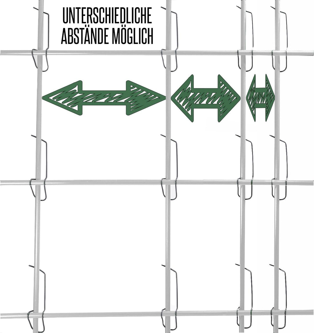 20 weisse unverwüstliche und langlebige Pflanzstäbe aus Glasfaser (GFK) 1 m x 7 mm + 25 Klammern 8-1