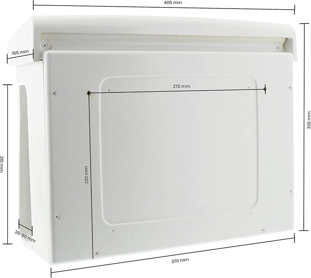 Burg-WÄCHTER Briefkasten mit Zeitungsfach ohne Namensschild, Kunststoff, Einwurf-Format DIN C4, 2 Sc