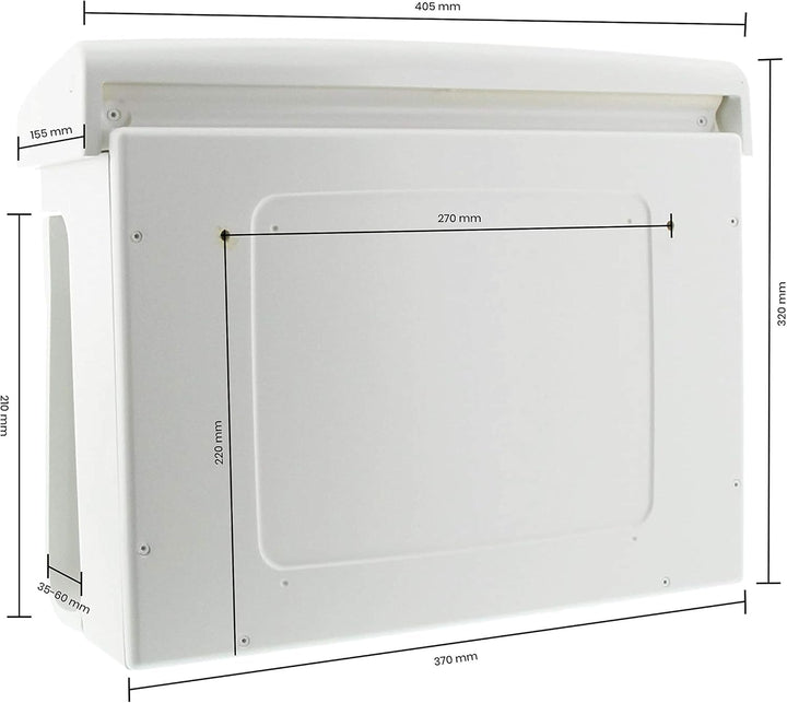 Burg-WÄCHTER Briefkasten mit Zeitungsfach ohne Namensschild, Kunststoff, Einwurf-Format DIN C4, 2 Sc