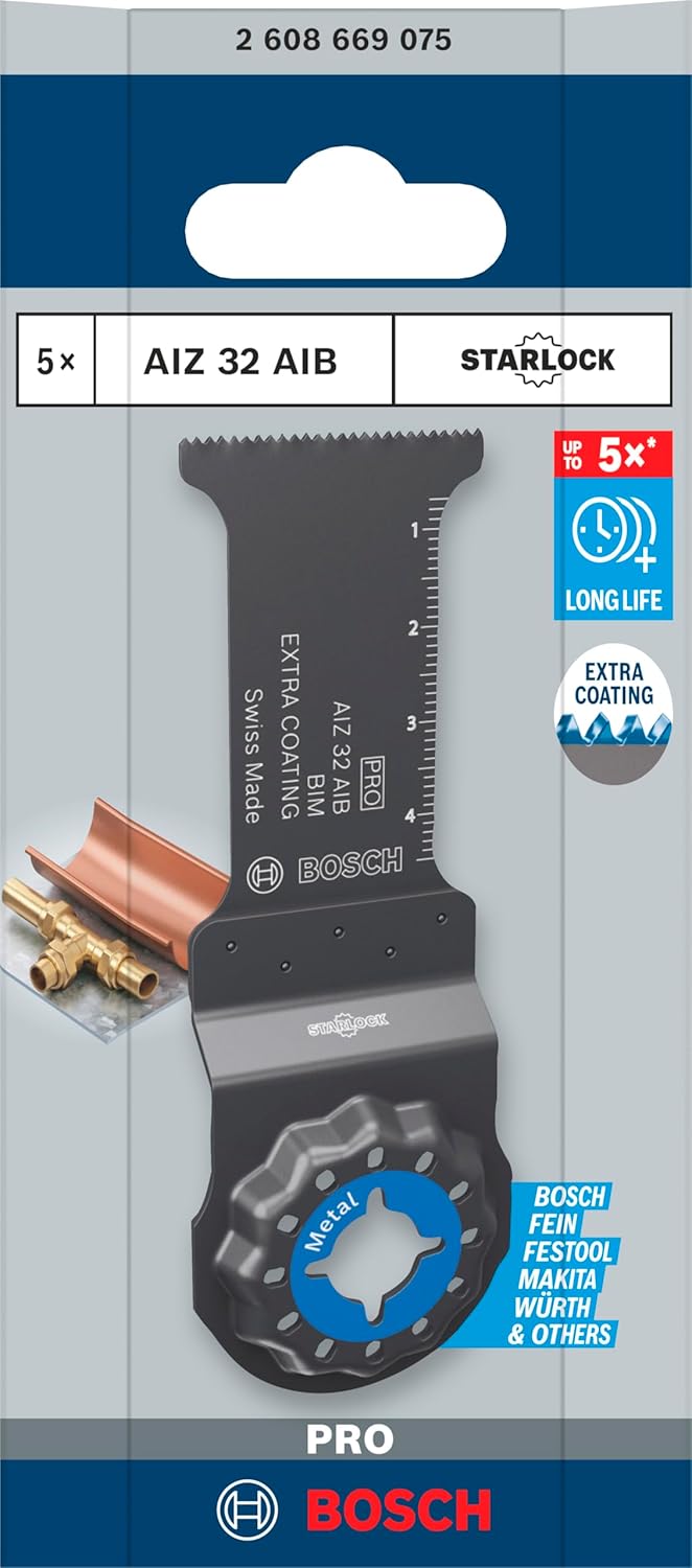 Bosch 5x PRO Non Ferrous Metal AIZ 32 AIB Blatt für Multifunktionswerkzeuge (für Nichteisenmetalle,