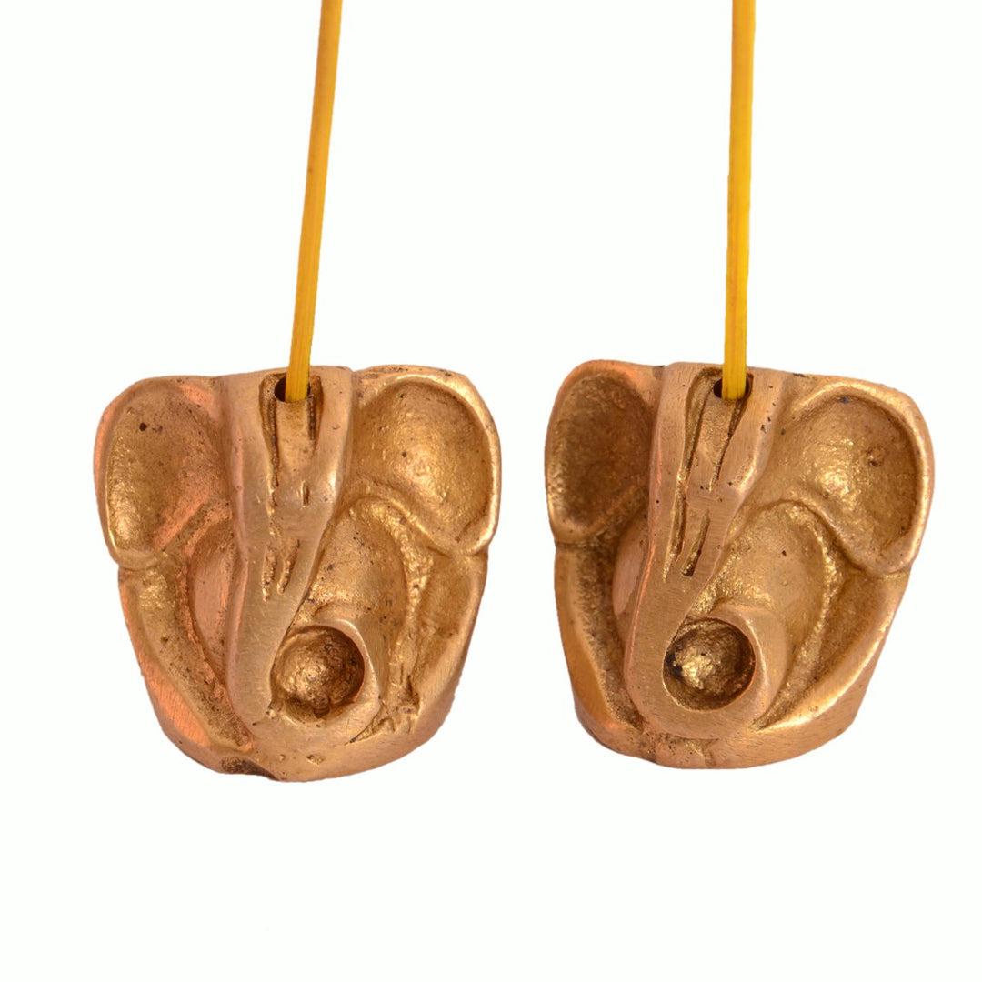 Purpledip Räucherstäbchenhalter oder Agarbatti-Ständer, Messing, geformt wie Ganapati, Ganesha, Vina