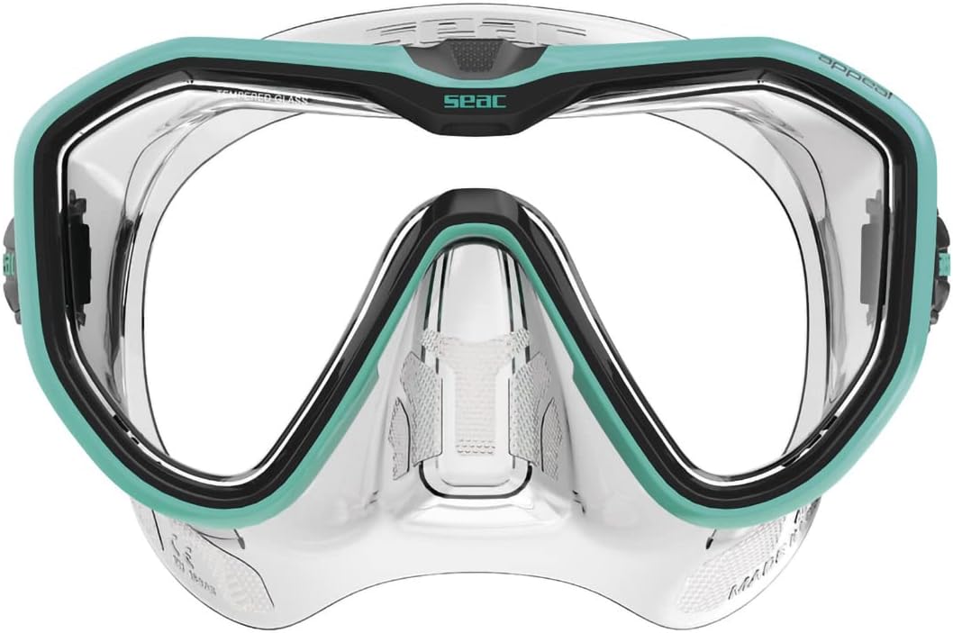 Seac Unisex-Adult Appeal Italien hergestellte Einglas-Tauchmaske mit Einer 3D-Schnalle direkt am Mas