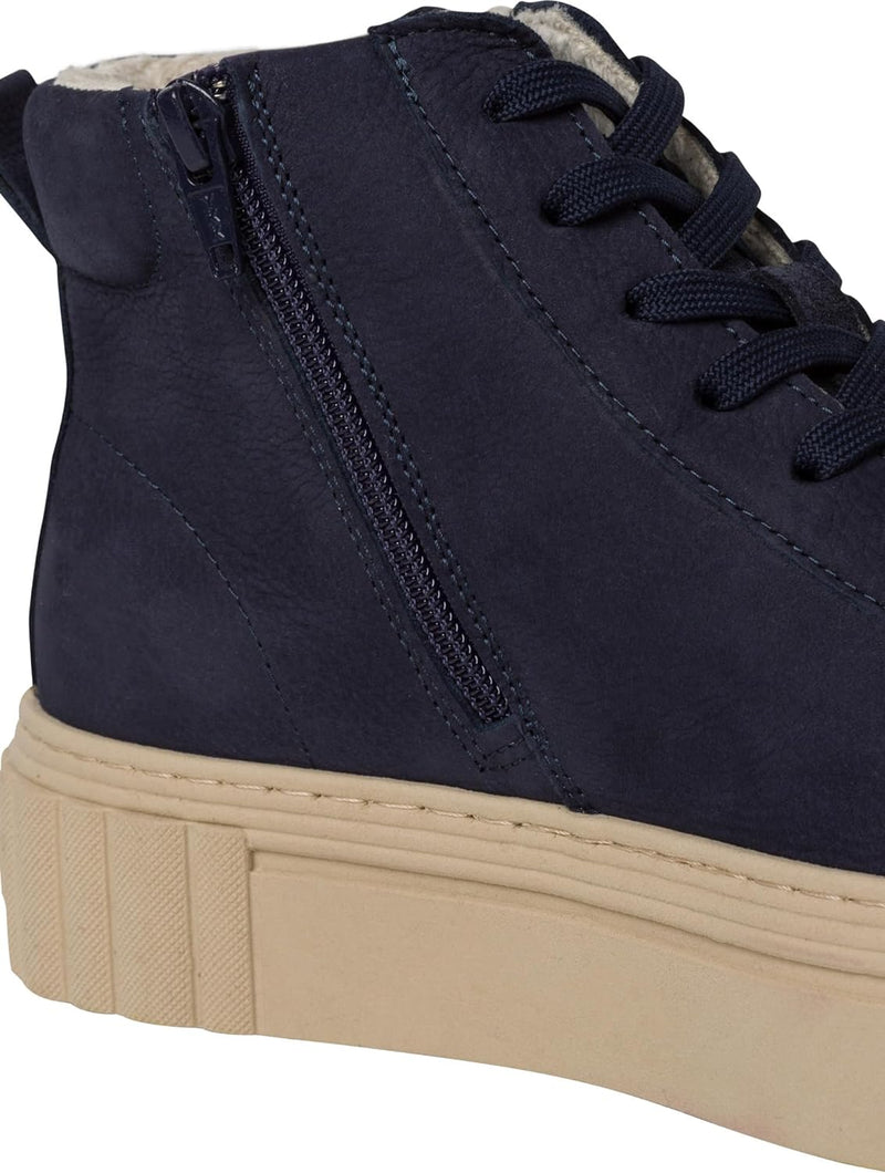 Tamaris Damen High-Top Sneaker, Frauen Halbschuhe,Wechselfussbett 36 EU Navy, 36 EU Navy