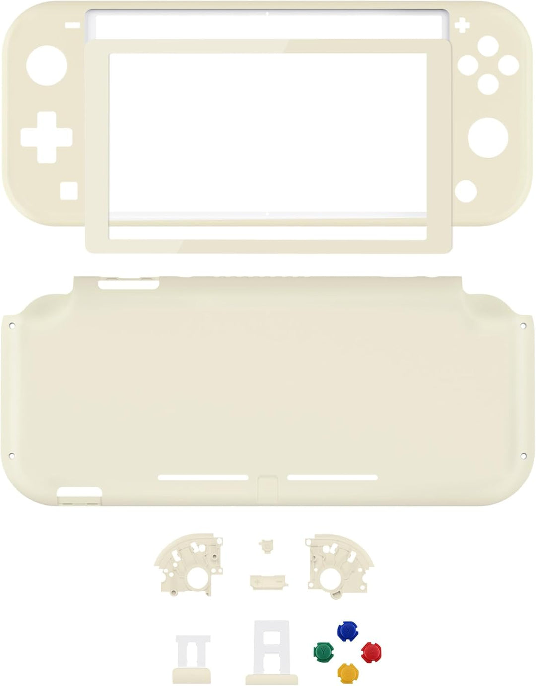 eXtremeRate Full Case Shell für Switch Lite Console, DIY-Ersatz Hülle Gehäuse & Tasten & Schutzfolie