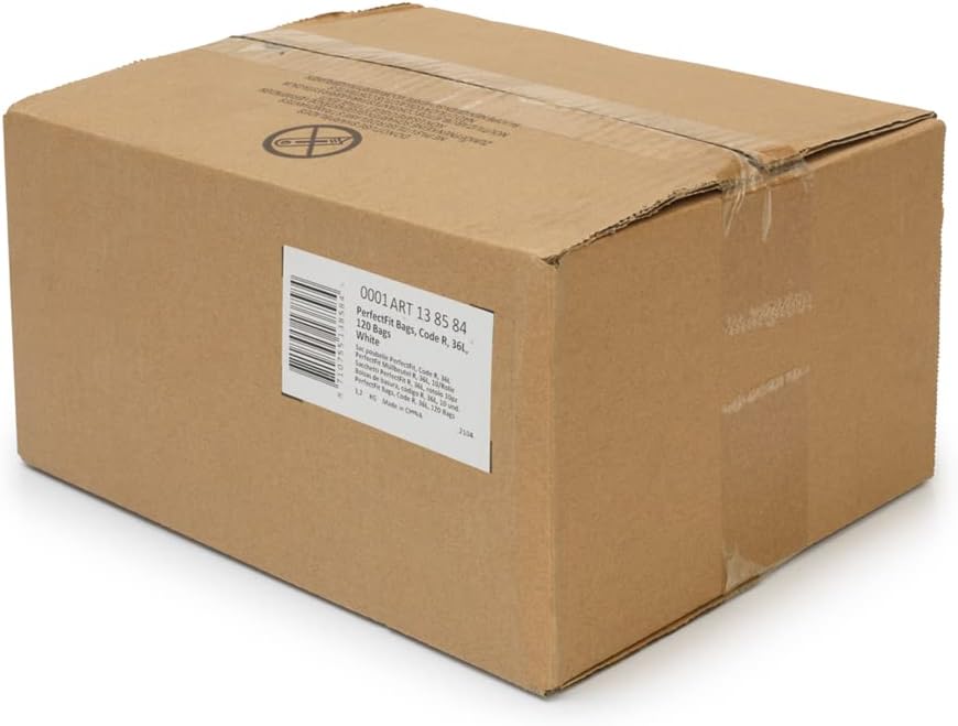 Brabantia Müllbeutel PerfectFit Multipack (Code R / 36L) Extra Starke Müllsäcke mit Zugband, 6 rolle