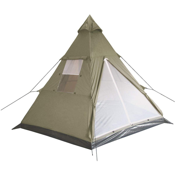 Indianer Zelt, "Tipi", oliv, Mittelmast, Grösse 290 x 270 x 225