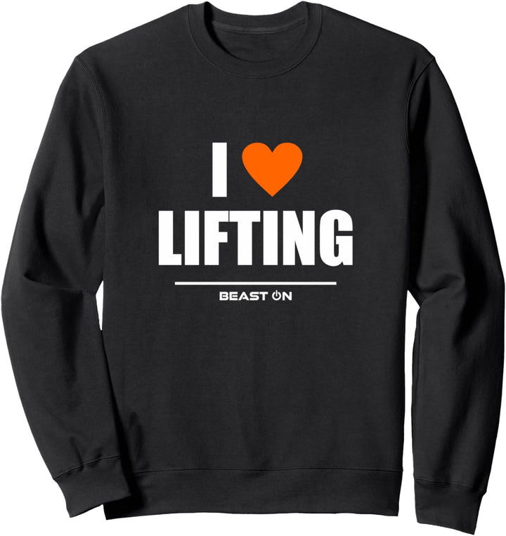 I Love Lifting Orange Gym Fitness Bodybuilding Gain Workout Sweatshirt